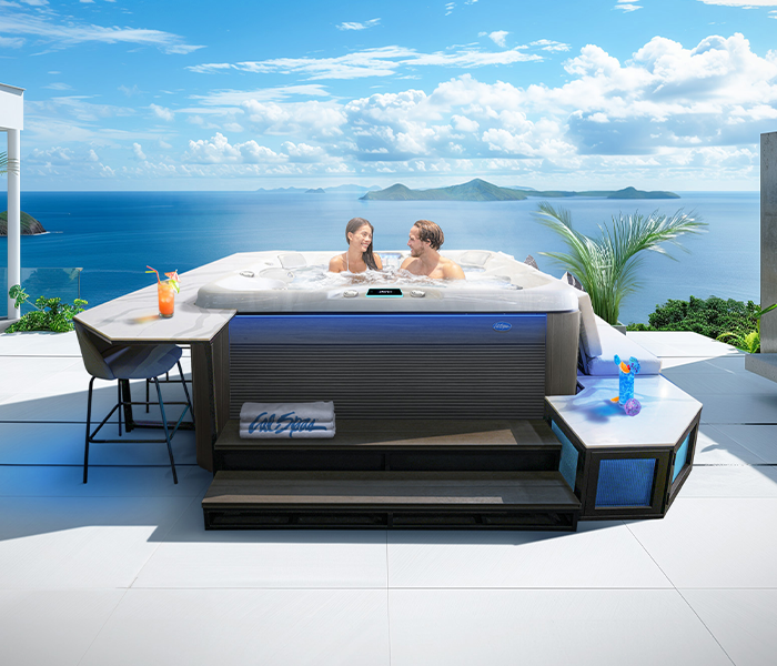 Calspas hot tub being used in a family setting - Jackson